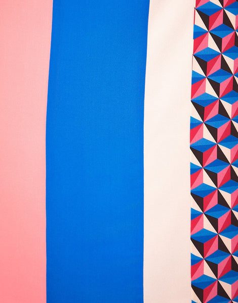 MSGM Stripe & Geometric Tunic Dress